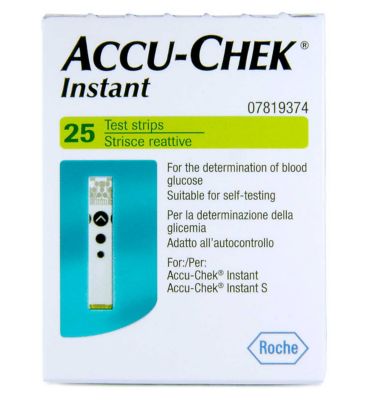 Accu-Chek® Instant Blood Glucose Test Strips - 25 Strips