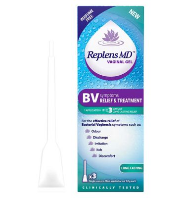 Replens MD BV symptoms RELIEF & TREATMENT Vaginal Gel 3 Pre-Filled Applicators