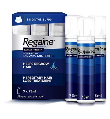 Regaine for Men Extra Strength Scalp Foam 5% w/w Cutaneous Foam - 3 Months Supply