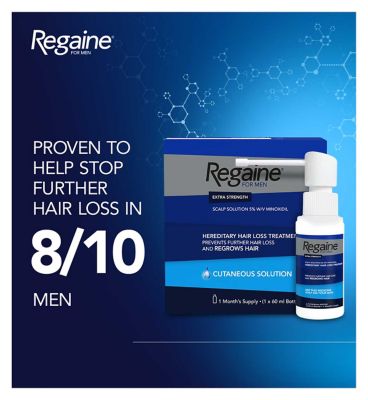 Regaine for Men Extra Strength Scalp Solution 5% W/V Minoxidil - 1 Month's Supply