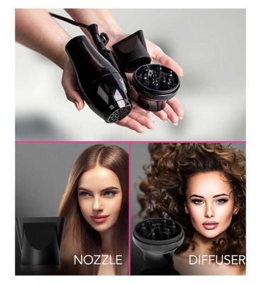 Wahl Hair Dryer Travel Black