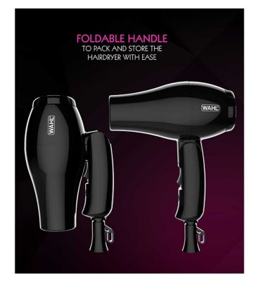 Wahl Hair Dryer Travel Black