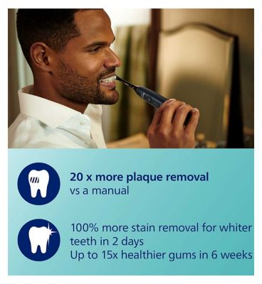 Philips Sonicare Prestige Electric Toothbrush 9900 Midnight with Premium USB Charging Case & SensieIQ HX9992/12