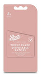 Boots Smooth Care Triple Blade Disposable Razors 4pk