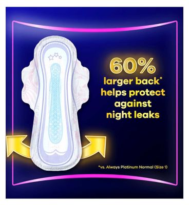 Always Platinum Secure Night (Size 4) Pads Wings 14 Sanitary Towels