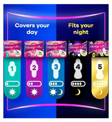 Always Platinum Secure Night (Size 4) Pads Wings 14 Sanitary Towels