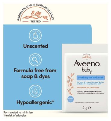 AVEENO® Baby Soothing Oat Bath Soak - 5 x 21g Sachets