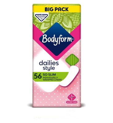 Bodyform Dailies Style So Slim Big Pack Liners - 56