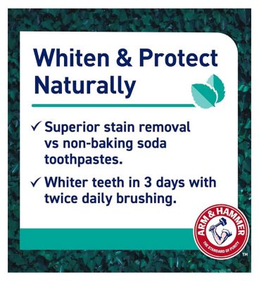Arm and Hammer 100% Natural Baking Soda Toothpaste with Whitening Protection 75ml