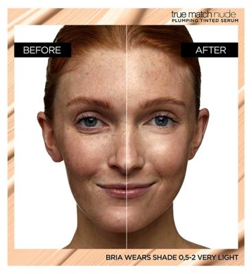 L'Oreal Paris True Match Nude Plumping Tinted Skin Serum, 1% Hyaluronic Acid