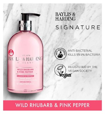 Baylis & Harding Wild Rhubarb & Pink Pepper Anti-Bacterial Hand Wash 500ml