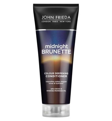 John Frieda Midnight Brunette Colour Deepening Conditioner 250ml for Dull, Brunette Hair