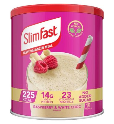 SlimFast Raspberry & White Chocolate Flavour Shake 365g