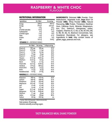 SlimFast Raspberry & White Chocolate Flavour Shake 365g
