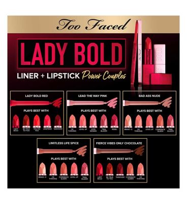 Too Faced Lady Bold Em-Power Pigment Cream Lipstick