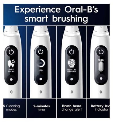 Oral-B iO7 Electric Toothbrushes - Black & White Duo Pack