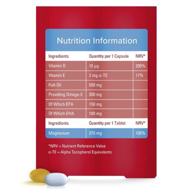 Seven Seas Omega-3 Fish Oil & Magnesium with Vitamin D 30 Day Duo Pack