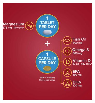Seven Seas Omega-3 Fish Oil & Magnesium with Vitamin D 30 Day Duo Pack