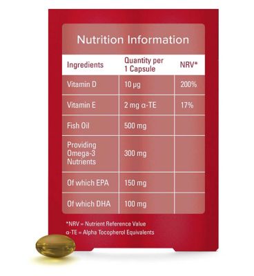 Seven Seas Omega-3 Fish Oil with Vitamin D 30 Capsules