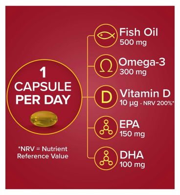 Seven Seas Omega-3 Fish Oil with Vitamin D 30 Capsules