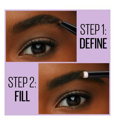 Maybelline Express Brow Duo Eyebrow Filling, Natural Looking 2-In-1 Pencil Pen + Filling Powder