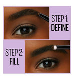 Maybelline Express Brow Duo Eyebrow Filling, Natural Looking 2-In-1 Pencil Pen + Filling Powder