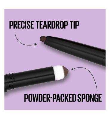 Maybelline Express Brow Duo Eyebrow Filling, Natural Looking 2-In-1 Pencil Pen + Filling Powder