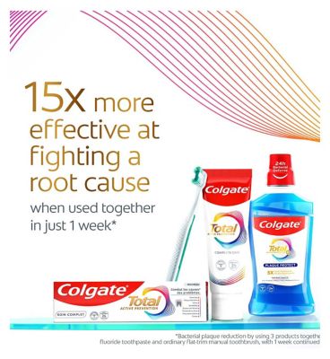 Colgate Total Plaque Protect Peppermint Mouthwash 500ml