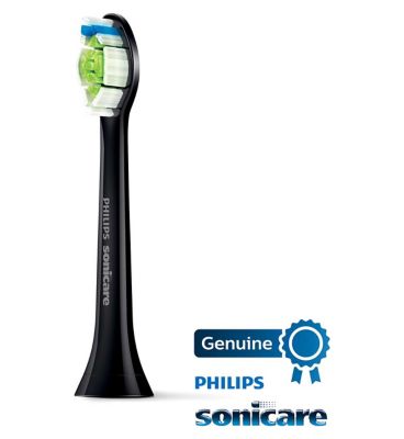 Philips Sonicare Optimal White Replacement Toothbrush Brush Heads (Black) 4 Pack