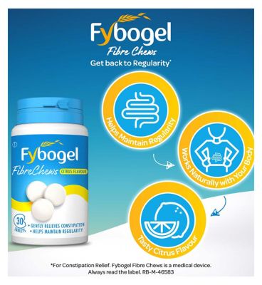 Fybogel FibreChews Citrus Constipation Relief 30 Tablets