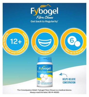 Fybogel FibreChews Citrus Constipation Relief 30 Tablets