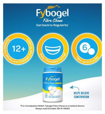 Fybogel FibreChews Citrus Constipation Relief 60 Tablets