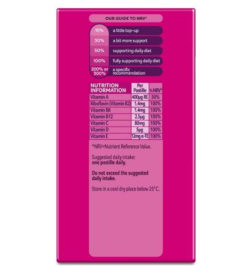 Bassetts Multivitamins Raspberry Flavour Soft and Chewies 7-11 Years - 60 Pack