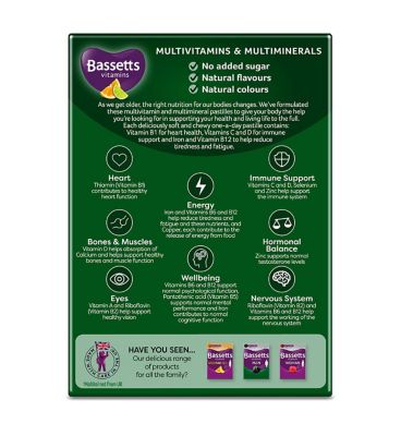 Bassetts Vitamins Man 50+ Orange & Lime Flavour – 30 Pastilles