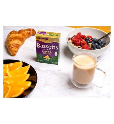 Bassetts Vitamins Man 50+ Orange & Lime Flavour – 30 Pastilles