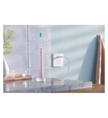 Philips Sonicare Electric Toothbrush Dual Pack 3100 Sugar Rose and Black HX3675/15