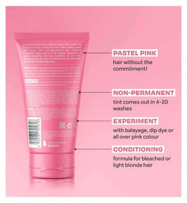 Lee Stafford Bleach Blondes Kiss of Colour Temporary Colour Treatment - Playful Pink 150ml