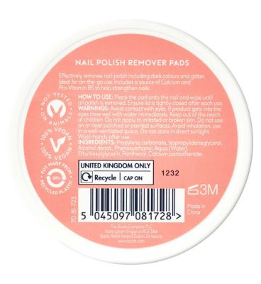 Boots Nail Polish Remover Pads