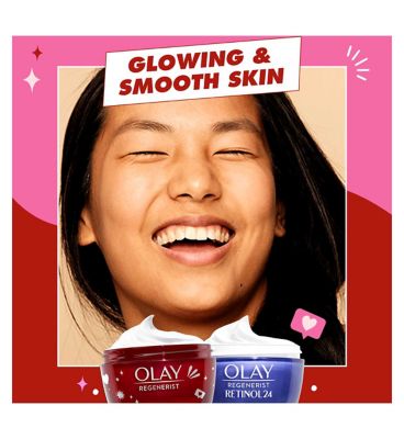 Olay Giftset Regenerist Day + Retinol 24 Night Face Cream, Free Face Roller, 100ml