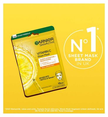 Garnier Brightening & Super Hydrating Vitamin C Sheet Mask 28g