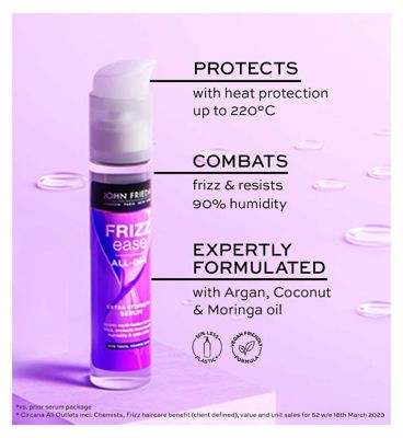 John Frieda Frizz Ease All-in-1 Extra Strength Serum 50ml for Thick Hair