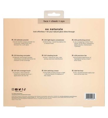 Real Techniques Au Naturale Brush Kit- 9 Piece Set