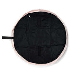The Flat Lay Co. Open Flat Drawstring Makeup Bag in Blush Pink