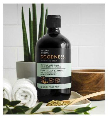 Baylis & Harding Goodness Oud, Cedar & Amber Bath Soak 500ml