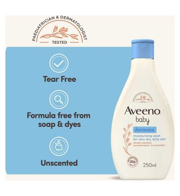 AVEENO® Baby Dermexa Moisturising Wash, 250ml