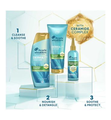 Head & Shoulders DermaXPro Instant Scalp Soother Treatment 145ml with Aloe Vera Extract and Ceramide Complex.