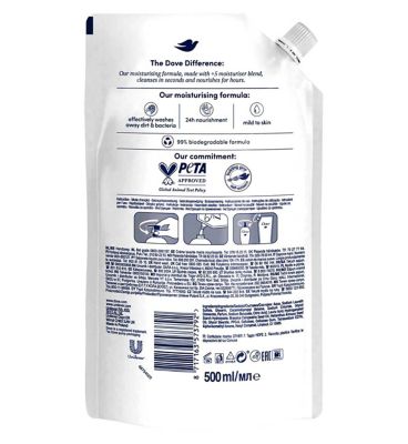 Dove Hand Wash Pouch Eco Refill Nourishing Silk 500 ml