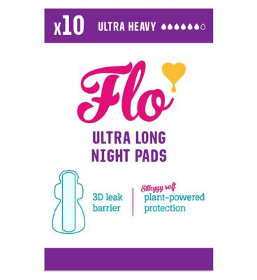 FLO Bamboo Ultra-Long Pads (10 pads)