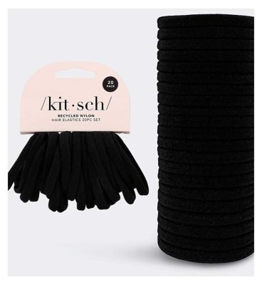 Kitsch Eco-Friendly Nylon Elastics 20pc set - Black
