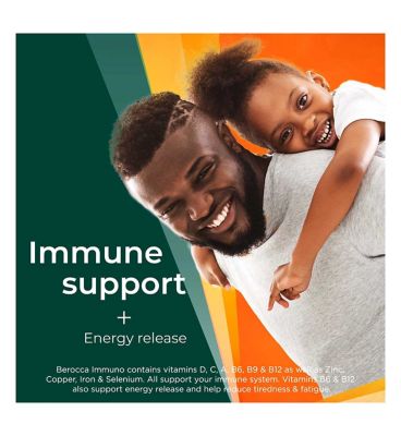 Berocca Immuno Effervescent Tablets Orange Flavour 30s
